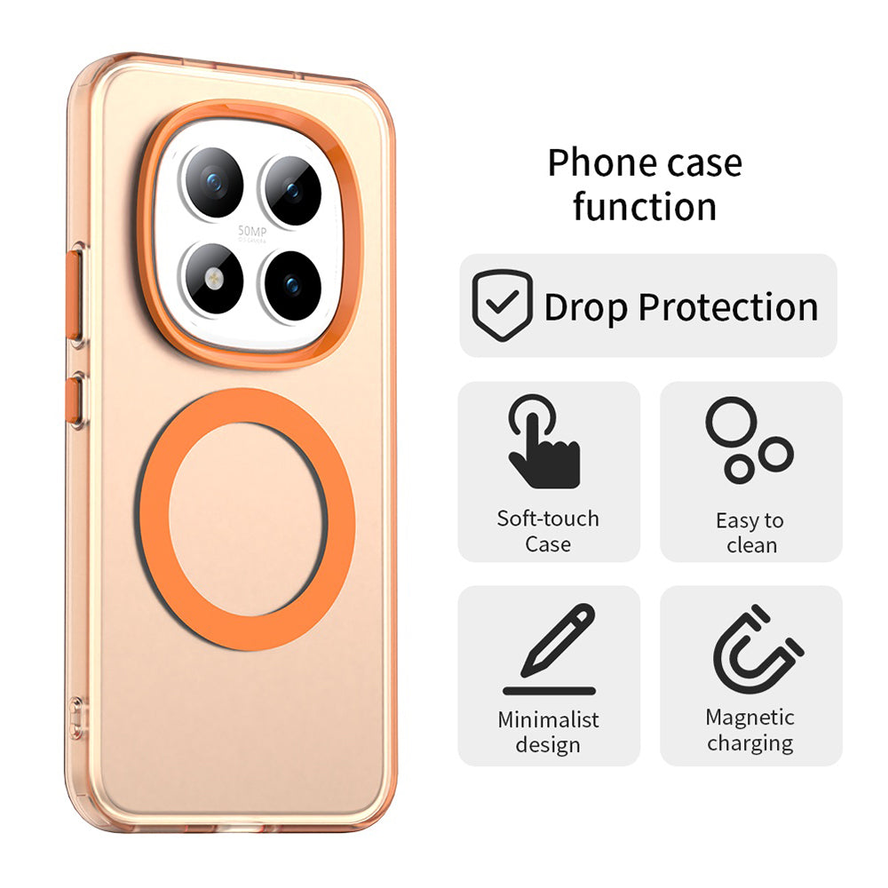 MagSafe Case for Xiaomi Poco M8 Pro / Redmi Note 15 Pro+ 5G, Techsuit, CandyCase, Orange