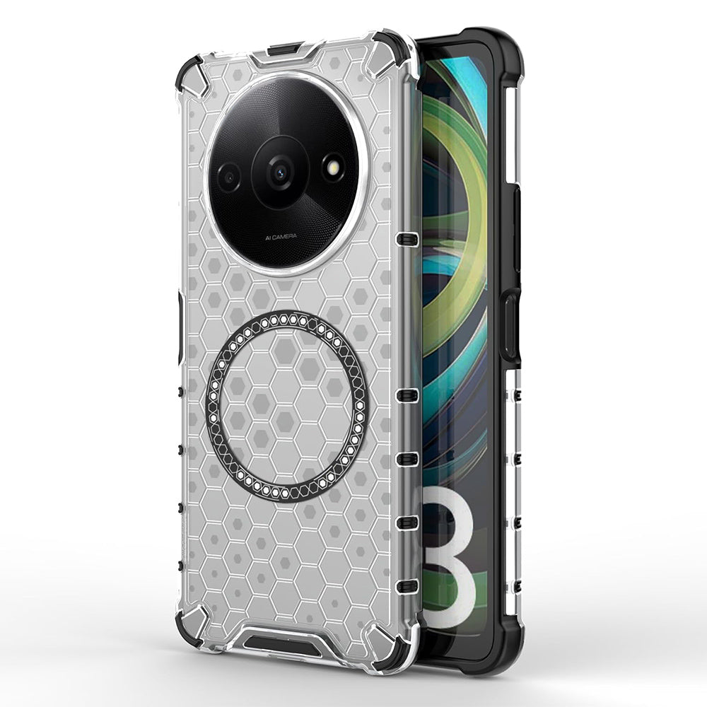 MagSafe Case for Xiaomi Redmi A3x / A3, Techsuit, HoneyComb Shield, White