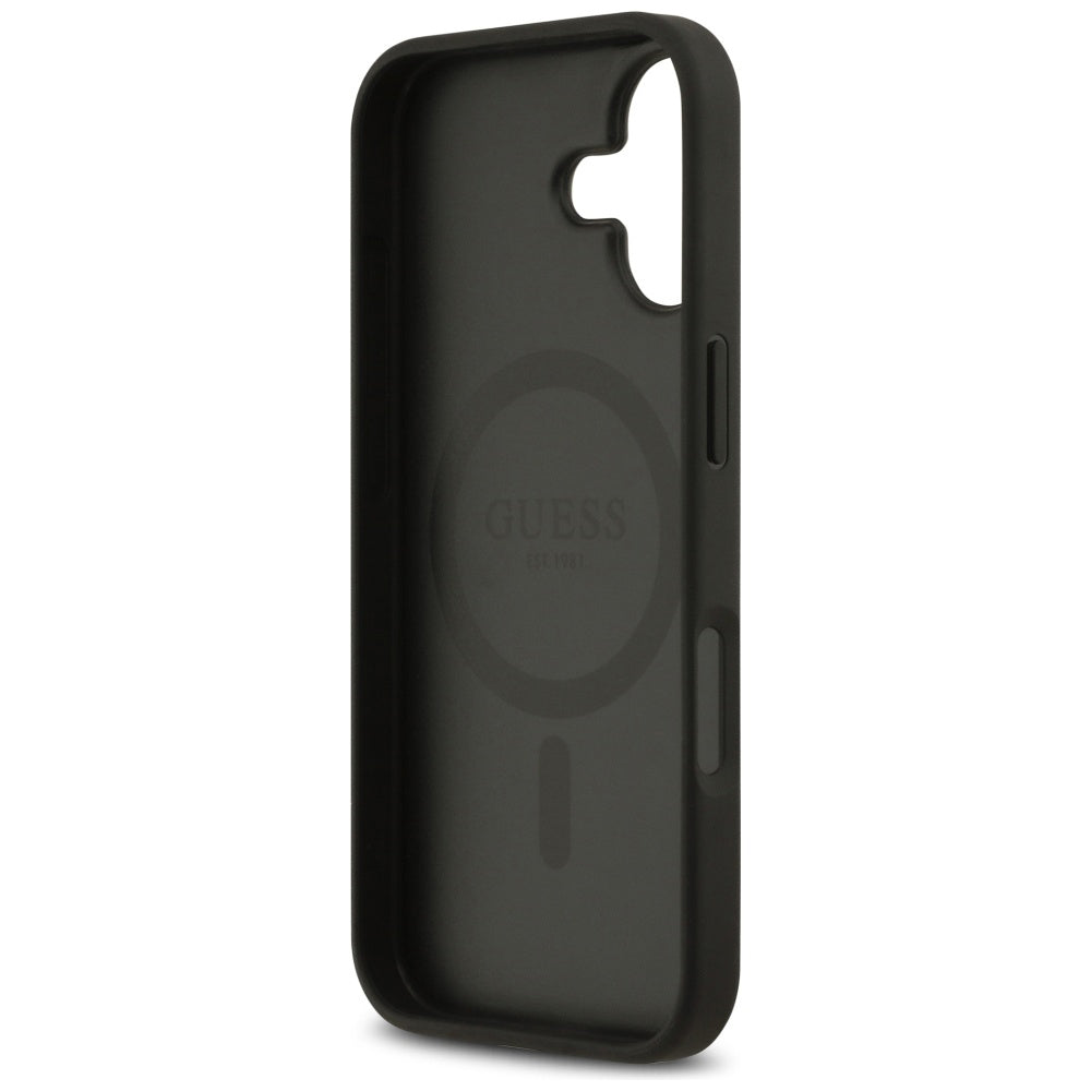 MagSafe Case for Apple iPhone 17, Guess, 4G Circle Classic Logo, Black
