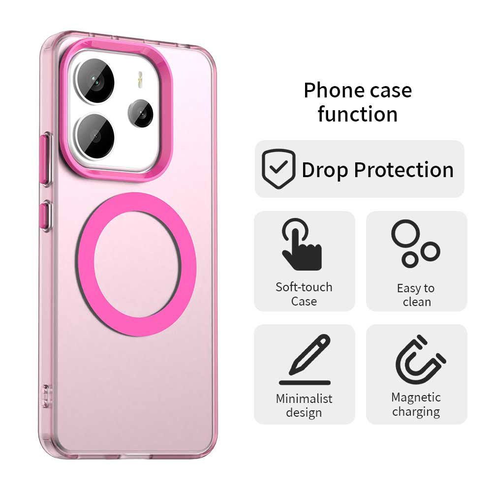 MagSafe Case for Xiaomi Redmi Note 14 5G, Techsuit, CandyCase, Pink