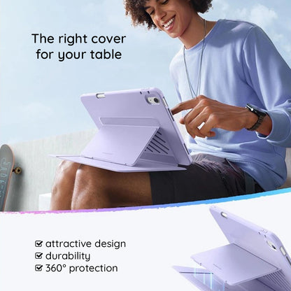 Case for Apple iPad (2025) / (2022), ESR, Flip Hybrid with Pencil Holder, Green