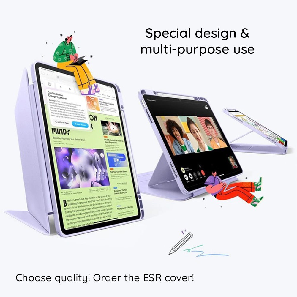 Case for Apple iPad (2025) / (2022), ESR, Flip Hybrid with Pencil Holder, Green
