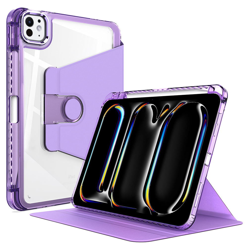 Case for Apple iPad Pro 11 (2024), Techsuit, Crystal Vision, Purple