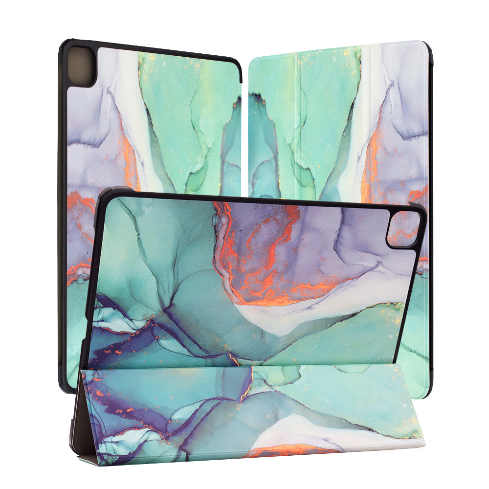 Case for Apple iPad Pro 13 (2024), Techsuit, FoldPro Green Time, Multicolor
