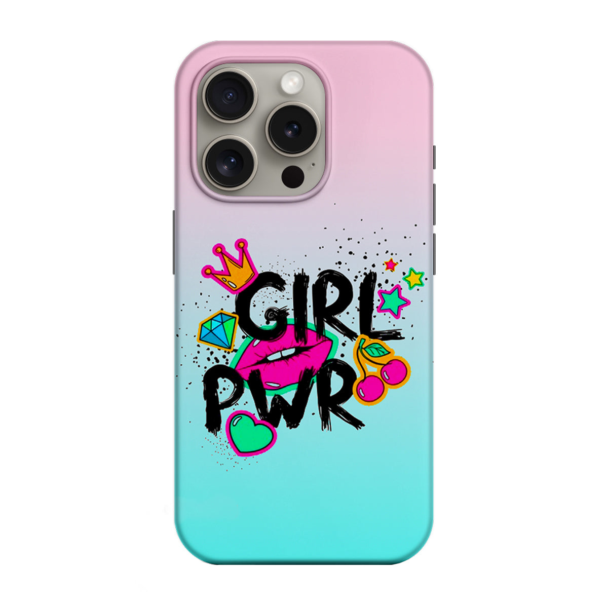 Case for Apple iPhone 17 Pro Max, Perfect Case, LOVE-Splash Girl Power, Multicolor