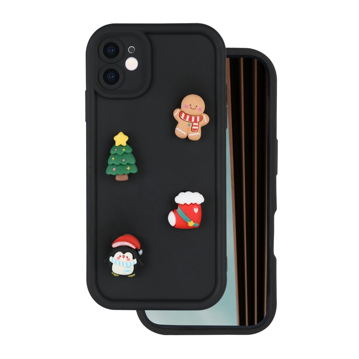 Case for Apple iPhone 15 Pro, OEM, Ultra Trendy 3D Christmas, Black