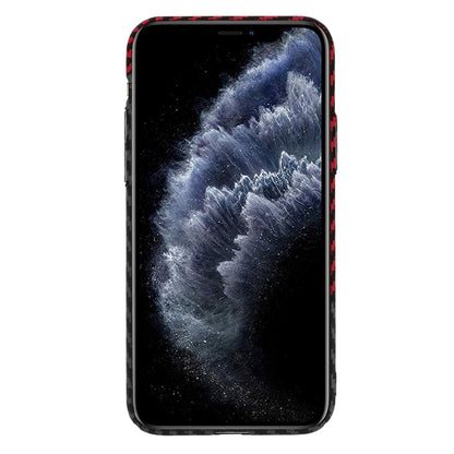 Case for Apple iPhone 11 Pro, Techsuit, Carbonite FiberShell, Black Red