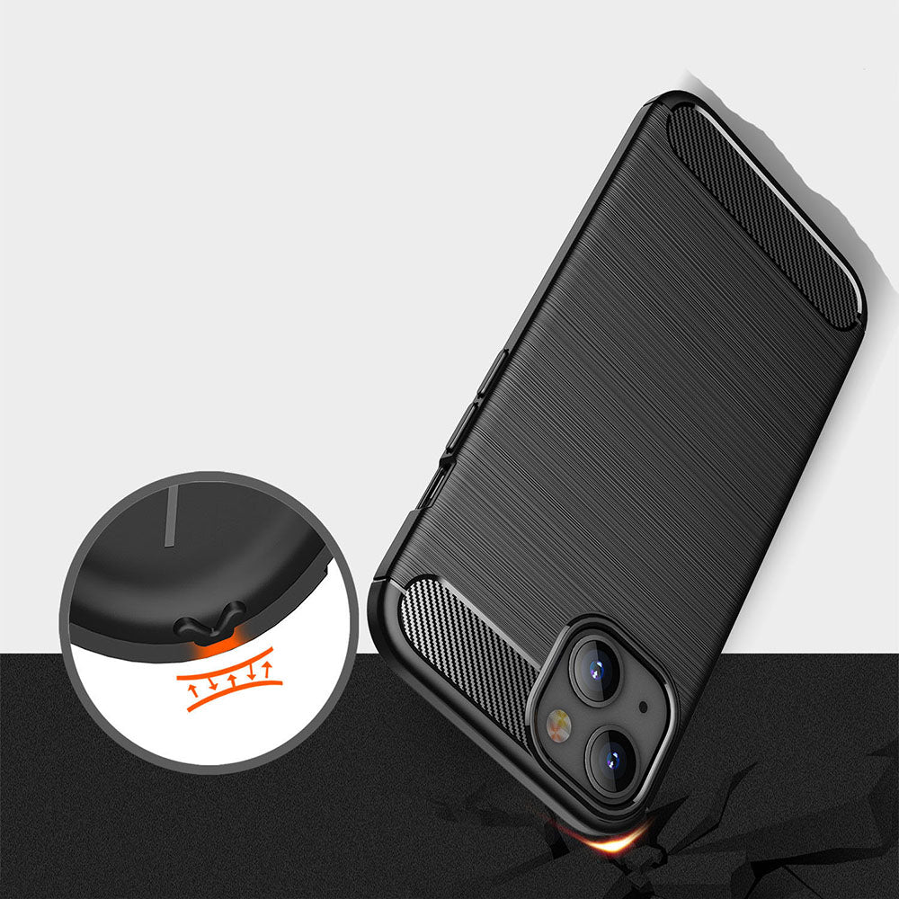 Case for Apple iPhone 13 mini, Techsuit, Carbon, Black