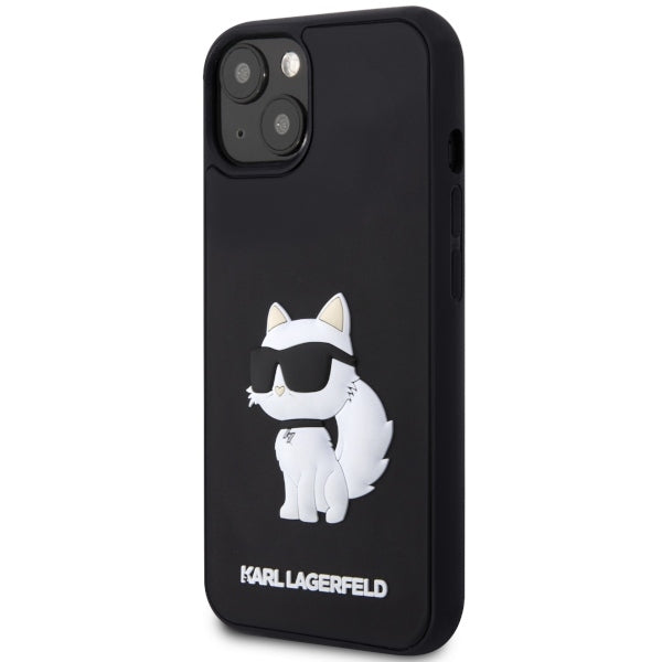 Case for Apple iPhone 14 Plus, Karl Lagerfeld, 3D Rubber Choupette, Black