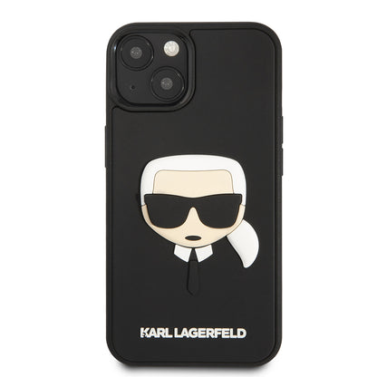 Case for Apple iPhone 14 Plus, Karl Lagerfeld, 3D Rubber Karl's Head, Black