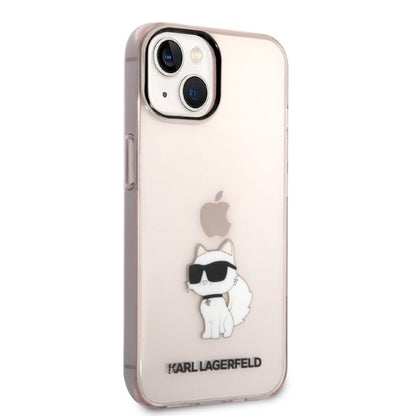 Case for Apple iPhone 14 Plus, Karl Lagerfeld, Ikonik Choupette, Pink