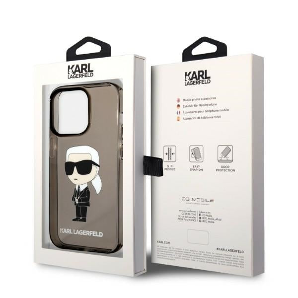 Case for Apple iPhone 14 Pro Max, Karl Lagerfeld, IML Ikonik NFT, Black