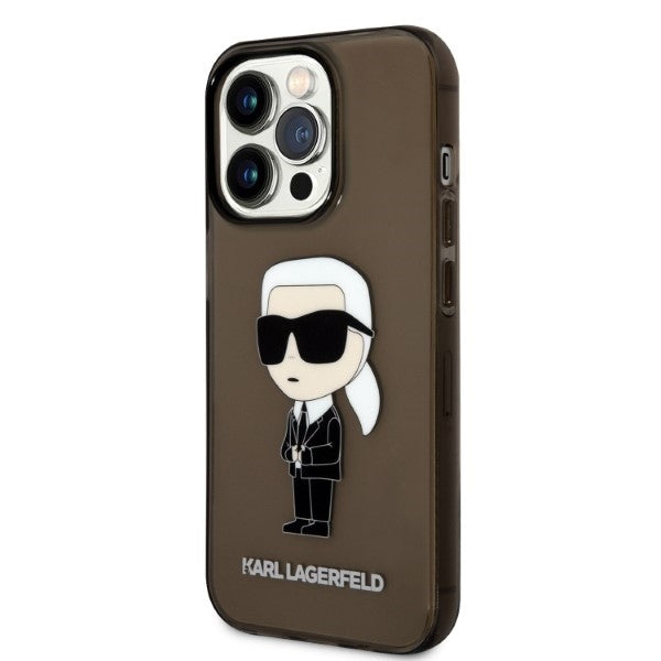 Case for Apple iPhone 14 Pro Max, Karl Lagerfeld, IML Ikonik NFT, Black