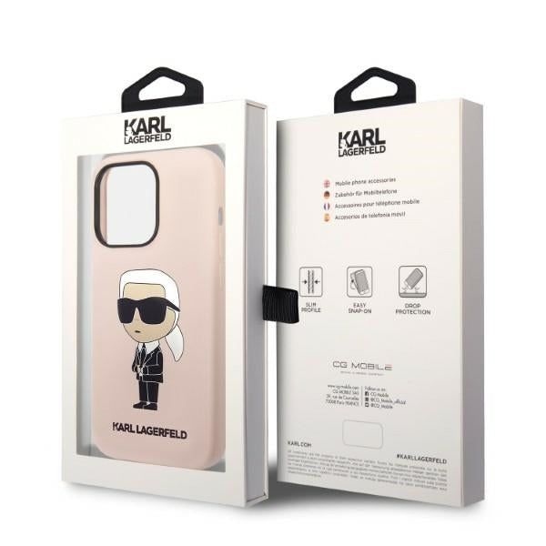Case for Apple iPhone 14 Pro Max, Karl Lagerfeld, Silicone Ikonik NFT, Pink