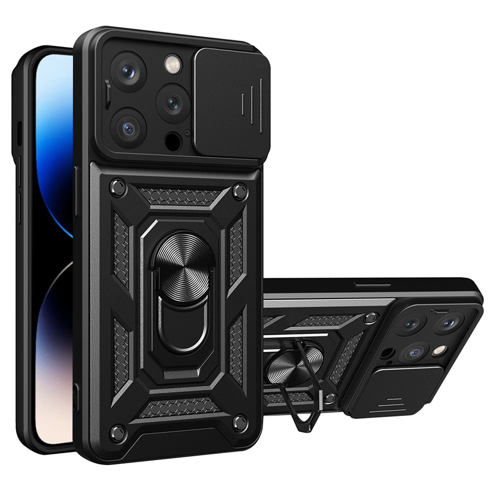 Case for Apple iPhone 14 Pro, Techsuit, CamShield, Black