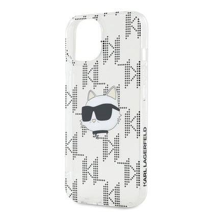 Case for Apple iPhone 15, Karl Lagerfeld, IML Electroplated Choupette Head, Transparent