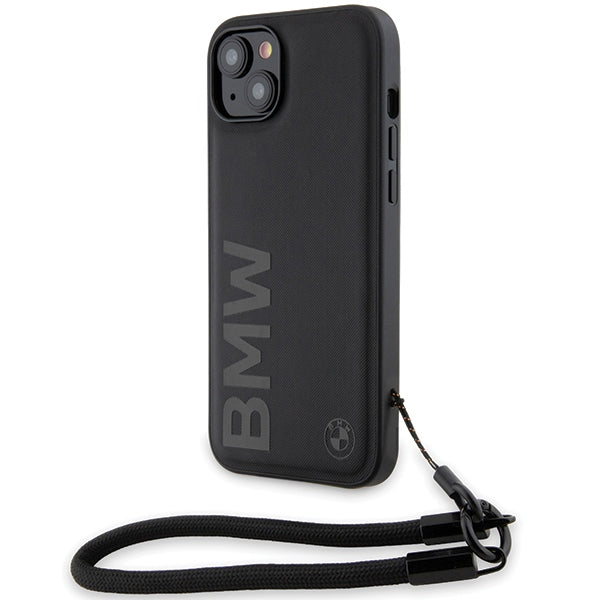 Case for Apple iPhone 15 Plus, BMW, Signature Wordmark Cord, Black