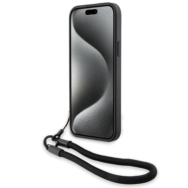 Case for Apple iPhone 15 Plus, BMW, Signature Wordmark Cord, Black
