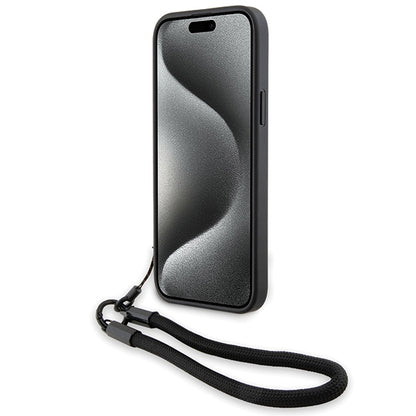 Case for Apple iPhone 15 Plus, BMW, Signature Wordmark Cord, Black