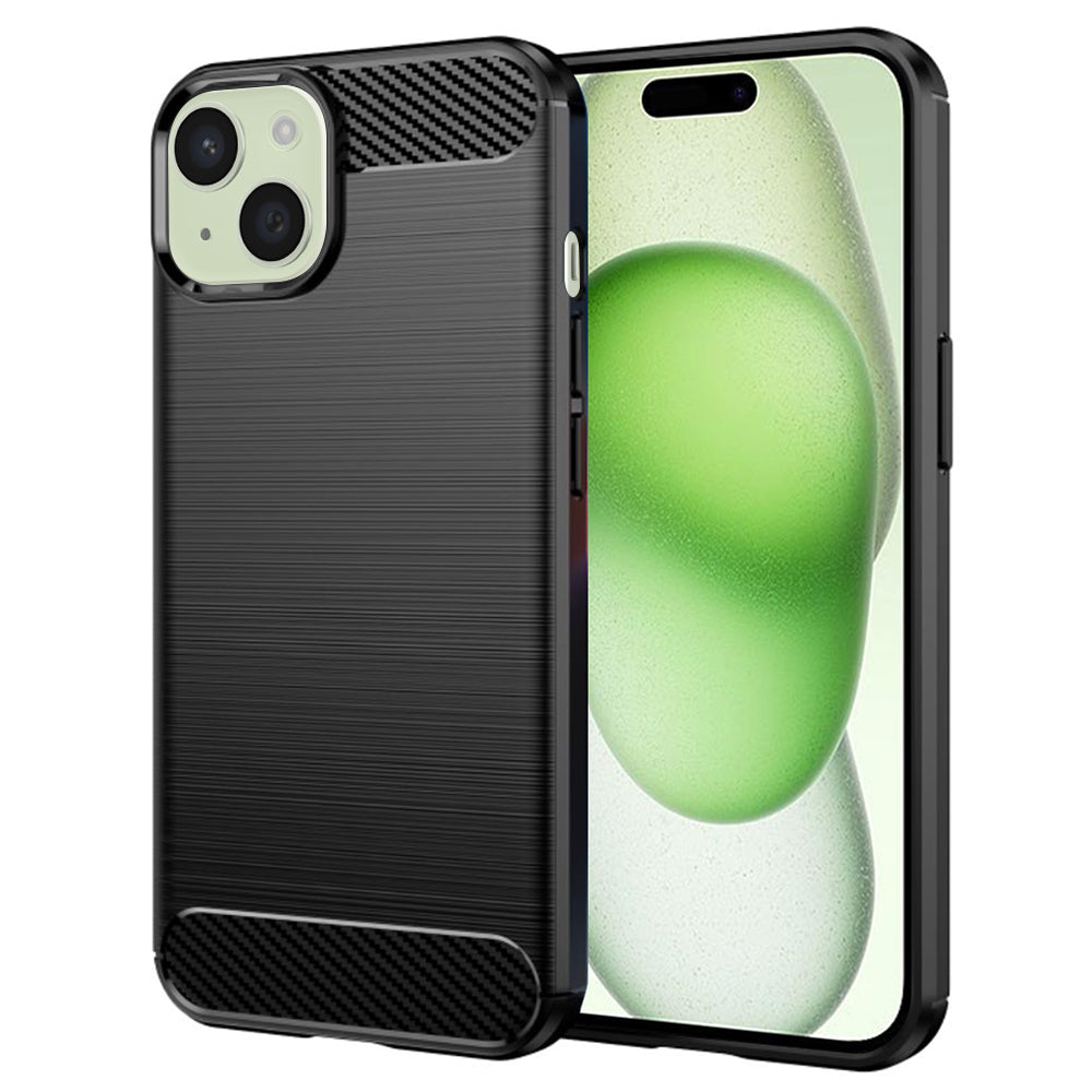 Case for Apple iPhone 15 Plus, Techsuit, Carbon, Black