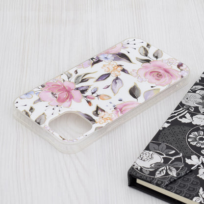 Case for Apple iPhone 15 Plus, Techsuit, Marble, White
