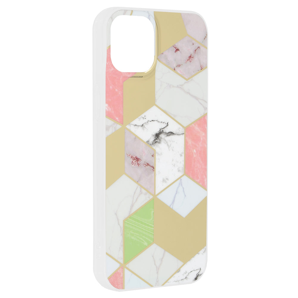 Case for Apple iPhone 15 Plus, Techsuit, Marble, Purple