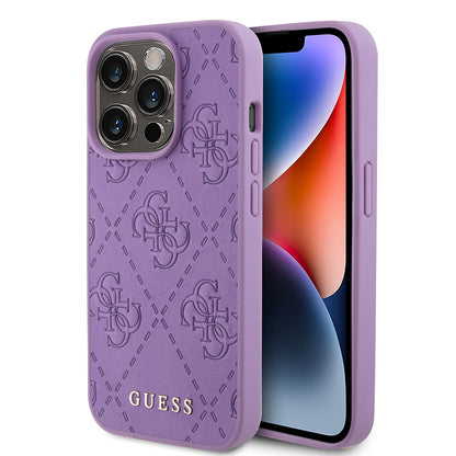 Case for Apple iPhone 15 Pro, Guess, 4G Stamped, Light Purple