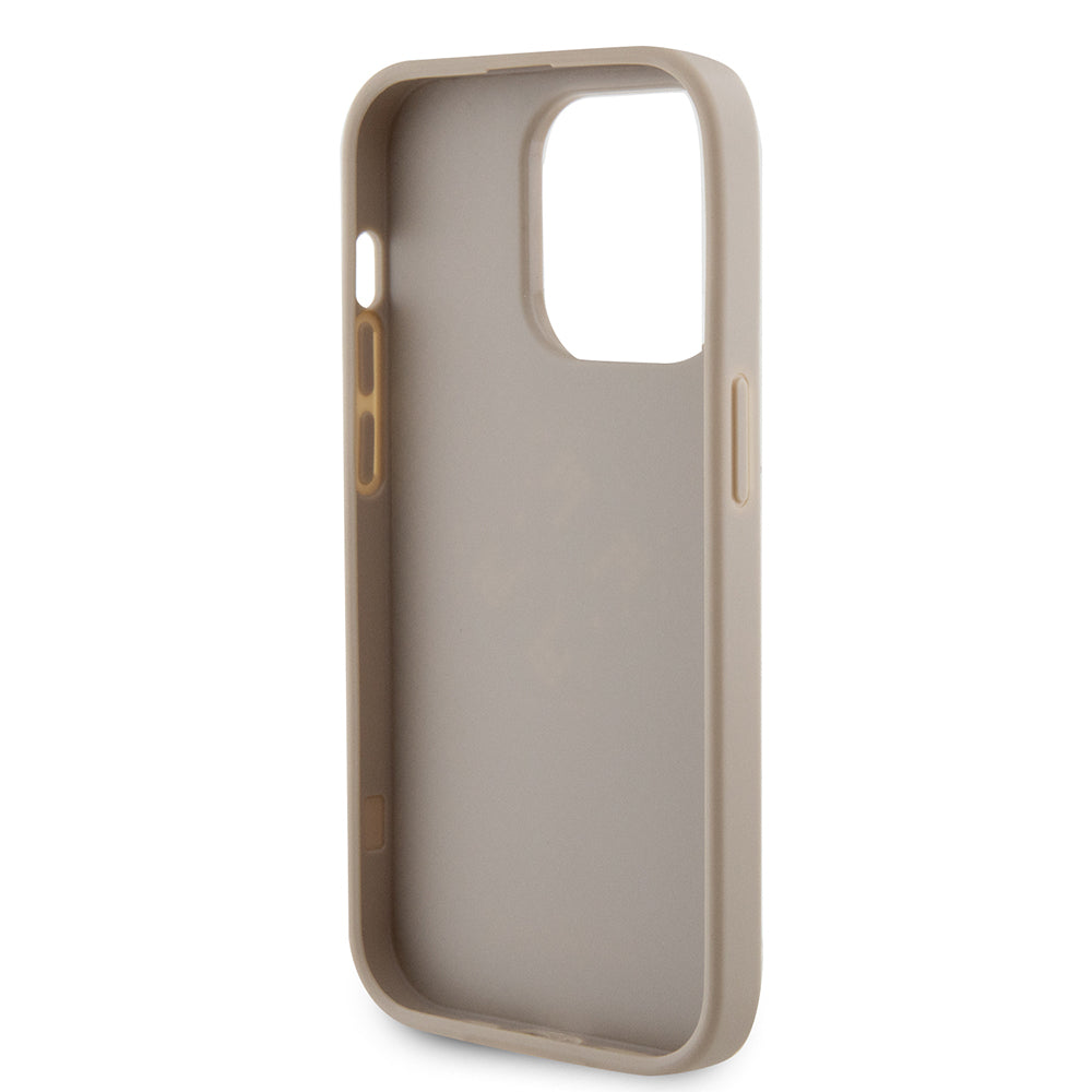 Case for Apple iPhone 15 Pro, Guess, Perforated 4G, Gold