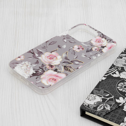 Case for Apple iPhone 15 Pro Max, Techsuit, Marble, Gray