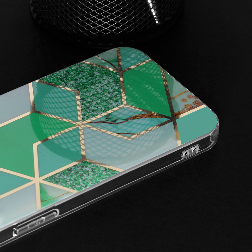 Case for Apple iPhone 15 Pro Max, Techsuit, Marble, Green