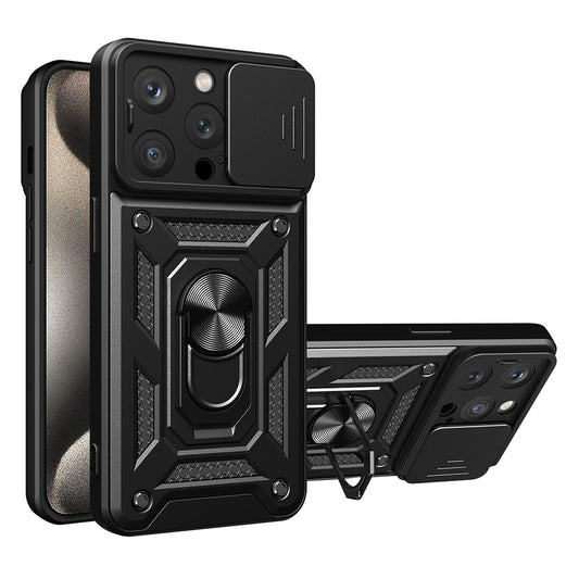Case for Apple iPhone 15 Pro, Techsuit, CamShield, Black