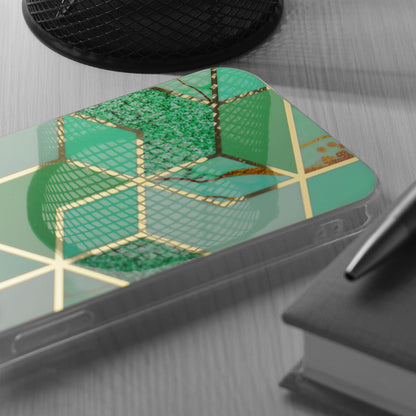 Case for Apple iPhone 15 Pro, Techsuit, Marble, Green