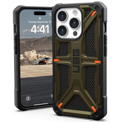 Case for Apple iPhone 15 Pro, Urban Armor Gear, Monarch Kevlar, Green