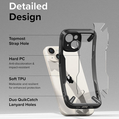 Case for Apple iPhone 15, Ringke, Fusion X, Black