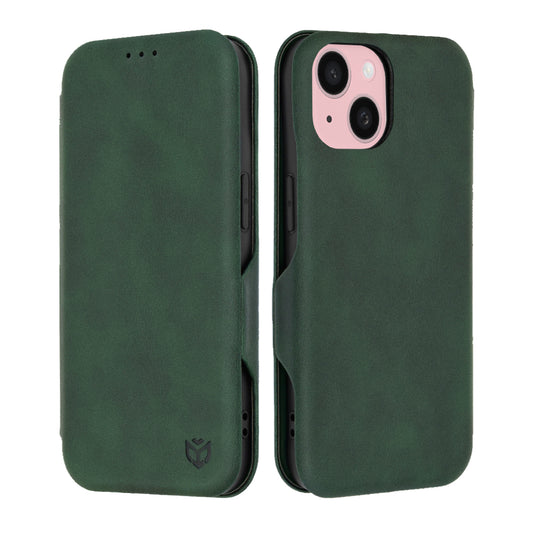 Case for Apple iPhone 15, Techsuit, Safe Wallet Plus, Green