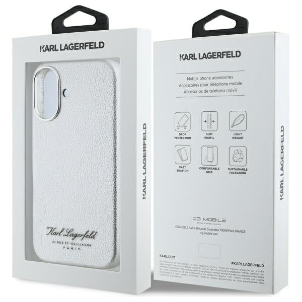 Case for Apple iPhone 16, Karl Lagerfeld, RSG, Grey
