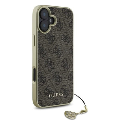 Case for Apple iPhone 16 Plus, Guess, 4G Charm, Brown