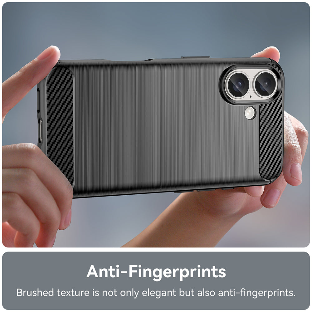 Case for Apple iPhone 16 Plus, Techsuit, Carbon, Black