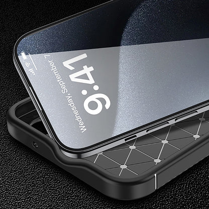 Case for Apple iPhone 16 Plus, Techsuit, CarbonFiber, Black