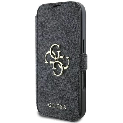 Case for Apple iPhone 16 Pro, Guess, 4G Book, Black