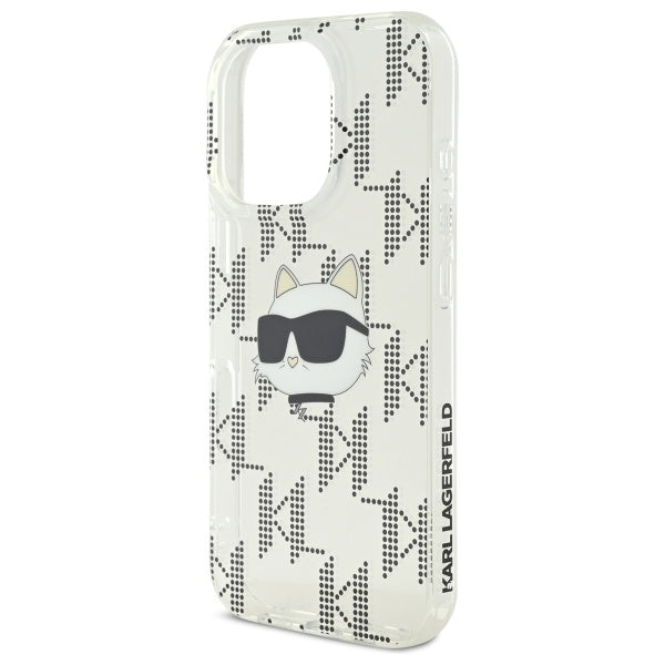 Case for Apple iPhone 16 Pro, Karl Lagerfeld, IML Luxury Electroplated Choupette's Head, Transparent