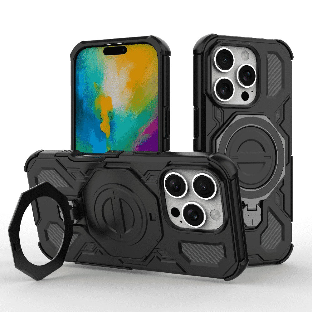 Case for Apple iPhone 16 Pro, Techsuit, Carbon Shield Pro, Black