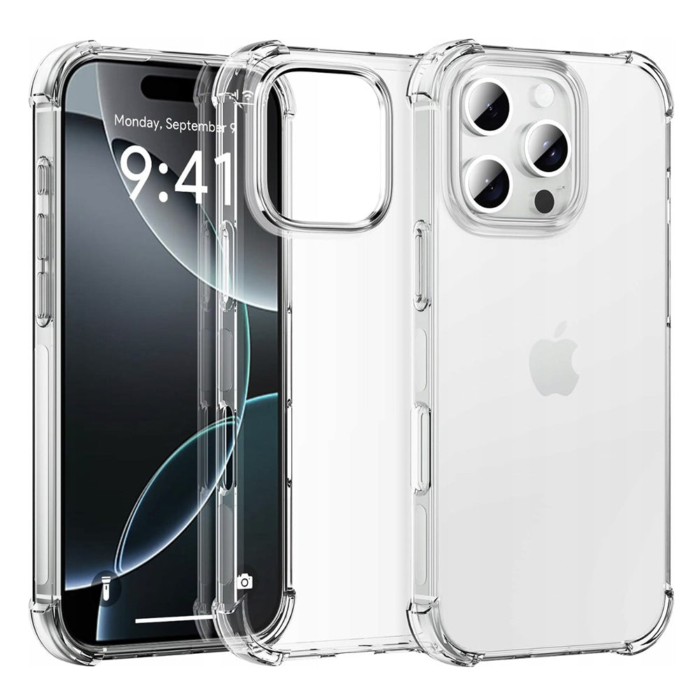 Case for Apple iPhone 16 Pro, Techsuit, Shockproof Clear (Big Lens Hole), Transparent