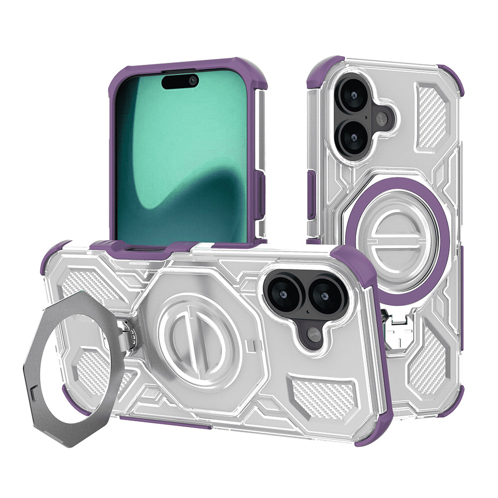 Case for Apple iPhone 16, Techsuit, Carbon Shield Pro, Purple