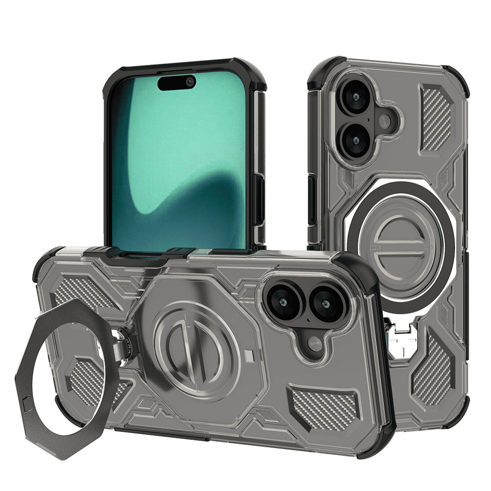 Case for Apple iPhone 16, Techsuit, Carbon Shield Pro, Smoke