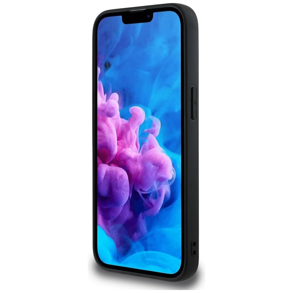 Case for Apple iPhone 16e, Guess, 4G Grained Big and Classic Logo, Black