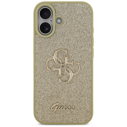 Case for Apple iPhone 17, Guess, Fixed Glitter Big 4G, Gold