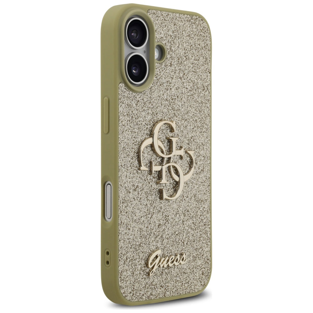 Case for Apple iPhone 17, Guess, Fixed Glitter Big 4G, Gold
