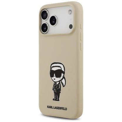 Case for Apple iPhone 17 Pro Max, Karl Lagerfeld, Sketch and Logo Karl, Brown