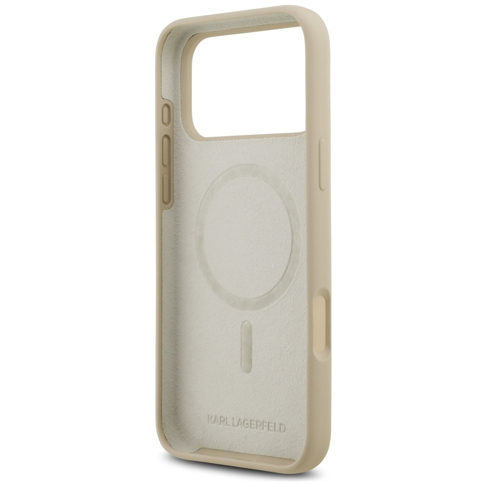 Case for Apple iPhone 17 Pro Max, Karl Lagerfeld, Sketch and Logo Karl, Brown